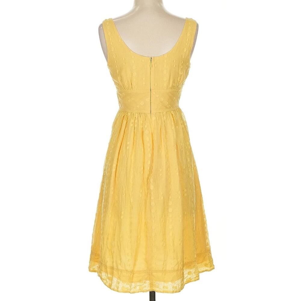 Vince Buttercup Yellow Empire Waist Sleeveless Tea Dress (2) - Picture 2 of 6